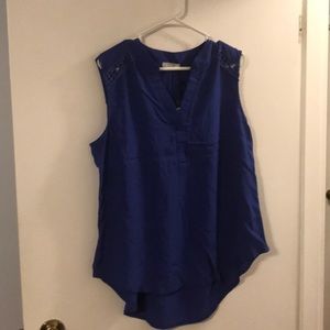 Soteer cobalt blue sleeveless blouse NWT